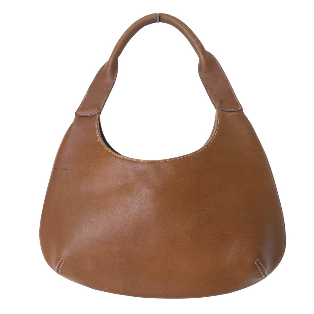 Vintage crescent hobo brown leather bag